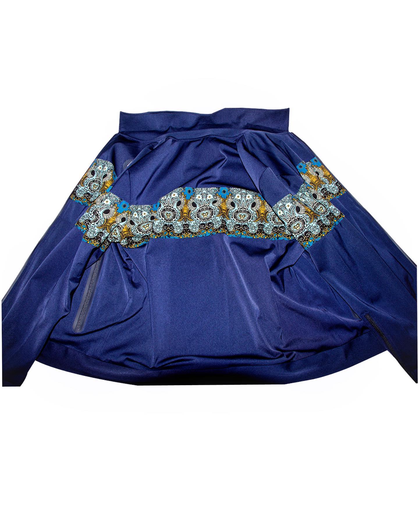 GKash Unisex Bleu Motif Jacket